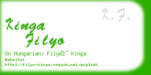 kinga filyo business card